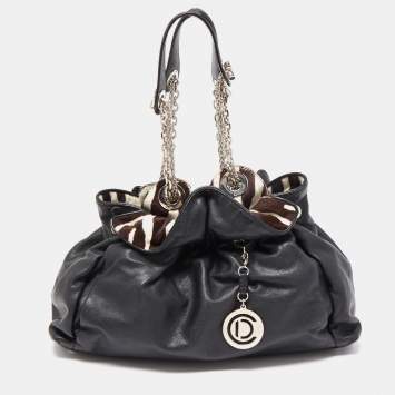 Pre Owned Dior Black Cannage Leather Le Trente Hobo