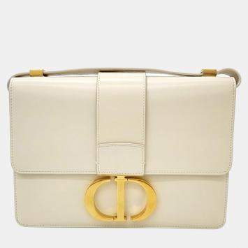 Pre Owned Dior Beige Leather 30 Montaigne Shoulder Bag