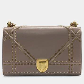 Pre Owned Dior Indie Pink Leather Diorama Shoulder Bag