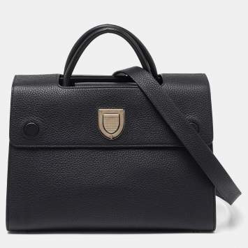 Pre Owned Dior Black Leather Medium Diorever Bag