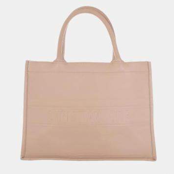 Pre Owned Dior Nude Leather Medium Book Tote Bag