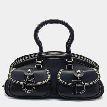 Pre Owned Dior Black Leather My Dior Tote Bag