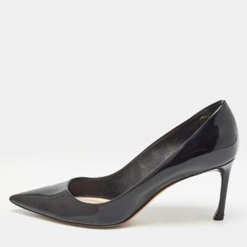 Pre Owned Dior Black Patent Leather Pointed Toe Pumps Size 38