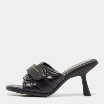 Pre Owned Dior Black Leather Diorevolution Slide Sandals Size 38