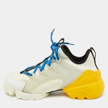 Pre Owned Dior Multicolor Neoprene and Rubber D-Connect Sneakers Size 37.5