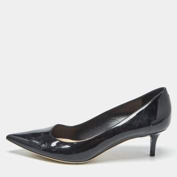 Dior Black Patent Leather Pointed Toe Pumps Size 39.5