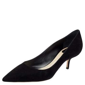 Pre Owned Dior Black Suede Pointed Toe Pumps Size 41