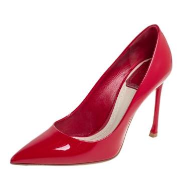 Pre Owned Dior Red Patent Leather Pumps Size 35.5