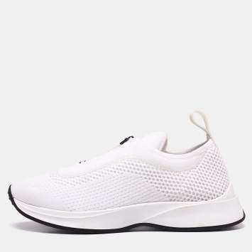 Pre Owned Dior White Fabric B25 Sneakers Size 37