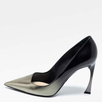 Pre Owned Dior Black Ombre Leather Pointed Toe Pumps Size 38