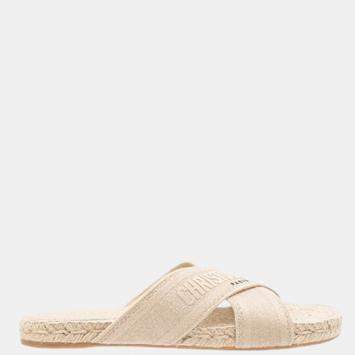 Pre Owned Dior Beige Granville Dway Criss Cross Espadrille Sandals Size EU 39
