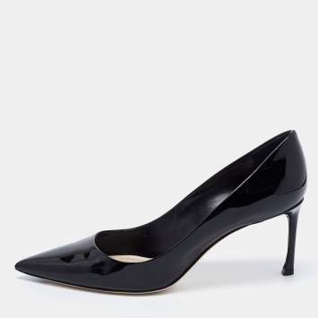 Pre Owned Dior Black Patent Leather Pointed Toe Pumps Size 41