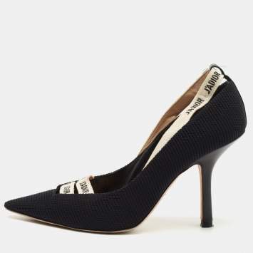 Pre Owned Dior Black Fabric J'adior Pointed Toe Pumps Size 39
