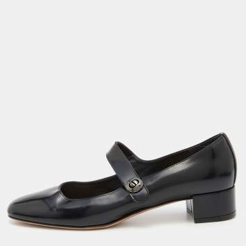 Pre Owned Dior Black Patent Leather Pumps Size 40