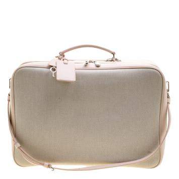 مملوكة مسبقًا Dior Beige/Pink Canvas and Leather Nappy Suitcase