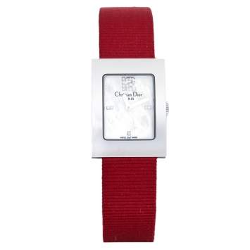 Pre Owned Dior Mother Of Pearl Stainless Steel Malice D108-109 Women's Wristwatch 19 mm