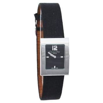 Pre Owned Dior Black Stainless Steel Malice D108-109 Women's Wristwatch 19 mm