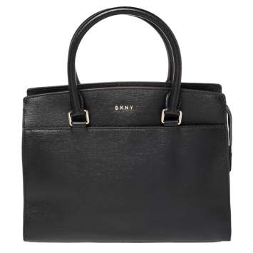 Pre Owned Dkny Black Leather Tote