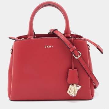 Pre Owned DKNY Red Saffiano Leather Paige Tote