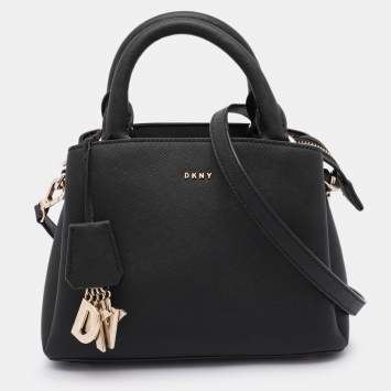 Pre Owned DKNY Black Leather Paige Satchel