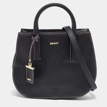 Pre Owned DKNY Black Saffiano Leather Tote