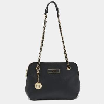 Pre Owned Dkny Black Saffiano Leather Shoulder Bag