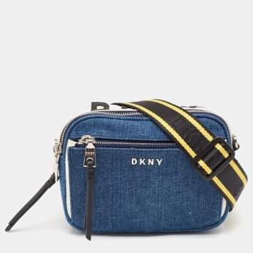 Pre Owned DKNY Blue Denim Abby Camera Crossbody Bag