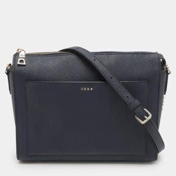 Pre Owned Dkny Blue Leather Bryant Crossbody Bag
