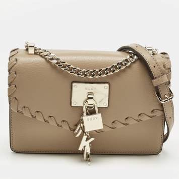 Pre Owned Dkny Beige Leather Elissa Crossbody Bag