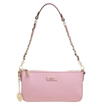 Pre Owned Dkny Pink Leather Bryant Park Chain Crossbody Bag  