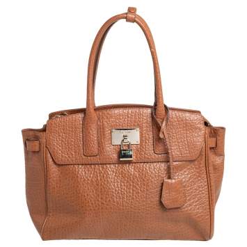 Pre Owned DKNY Brown Leather Satchel