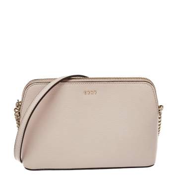 Pre Owned DKNY Pink Leather Bryant Dome Crossbody Bag