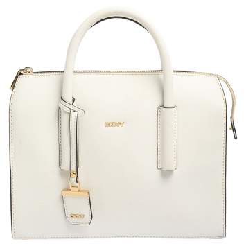 Pre Owned Dkny White Leather Satchel