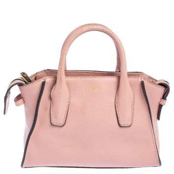 Pre Owned DKNY Pink Leather Chelsea Satchel