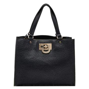 Pre Owned DKNY Black Grain Leather Beekman French Tote