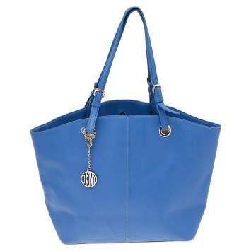 مملوكة مسبقًا DKNY Blue Saffiano Leather Tote