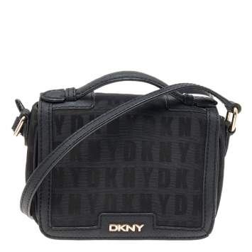 مملوكة مسبقًا DKNY Signature Nylon and Leather Crossbody Bag