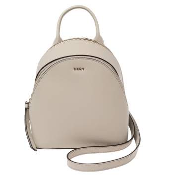 Pre Owned Dkny Beige Leather Mini Bryant Backpack Crossbody Bag