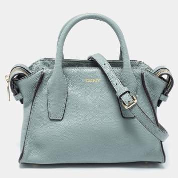 مملوكة مسبقًا DKNY Pale Blue Leather Chelsea Satchel