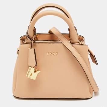 Pre Owned DKNY Beige Saffiano Leather Paige Tote