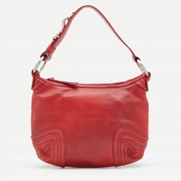Pre Owned DKNY Red Leather Hobo