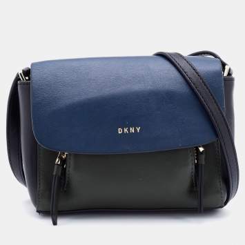 Pre Owned DKNY Tricolor Leather Greenwich Crossbody Bag