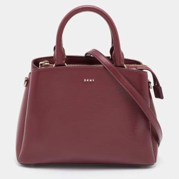 Pre Owned DKNY Red Leather Paige Dome Satchel