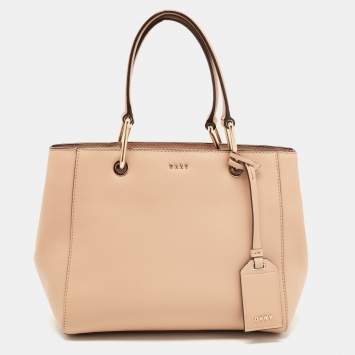 Pre Owned DKNY Beige Leather Tote