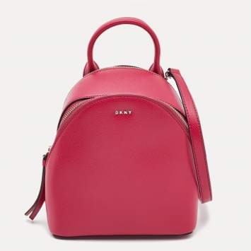 Pre Owned DKNY Pink Leather Mini Bryant Crossbody Bag