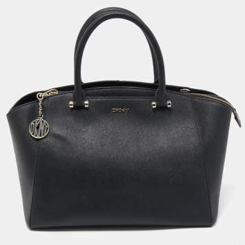 Pre Owned DKNY Black Leather Bryant Park Satchel