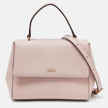 مملوكة مسبقًا DKNY Pink Leather Flap Top Handle Bag