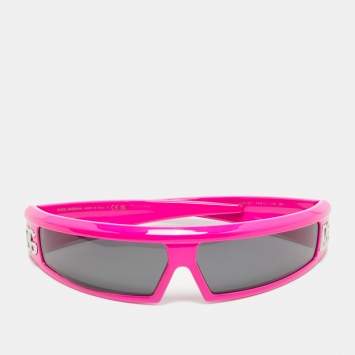 Pre Owned Dolce & Gabbana Pink/Black DG 6181 Shield Sunglasses