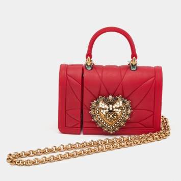 Pre Owned Dolce & Gabbana Red Silicone Devotion Heart AirPods Case