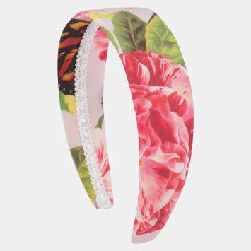Pre Owned Dolce & Gabbana Multicolor Floral Print Cotton Head Band